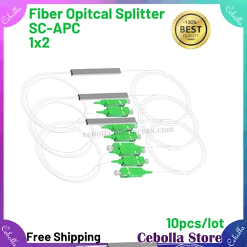 Optinio pluošto PLC Splitter 1x2 SC/APC Mini Blockless 1*2 PK APC Jungtis Single-Mode Fiber Splitter FTTH Nemokamas Pristatymas