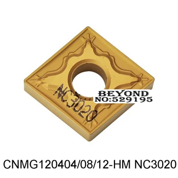 Originalus CNMG120404-HM NC3020 CNMG120408 CNMG120412 HM NC3020 Procesas Plieno Karbido Įdėklai CNMG Staklės, Pjovimo CNC Tekinimo Įrankių