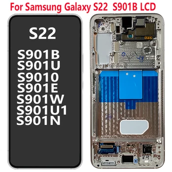 Originalus Samsung Galaxy S22 S901B S901U Lcd Ekranas Jutiklinis Ekranas Su Frame skaitmeninis keitiklis Galaxy S22 S901B S901U LCD Repai