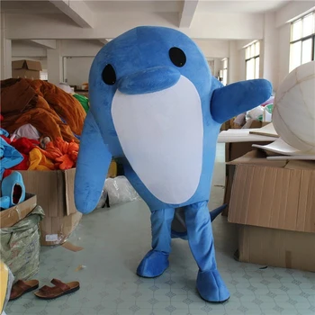 Pagal Užsakymą Pagaminti Kūdikių Plombos Animacinių Filmų Lėlės Kostiumas Jūrų Gyvūnų Lėlės Galvos Dėvėti Pėsčiomis Lėlės Delfinų Kostiumas Reklamos Drabužiai