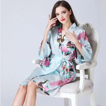 Pavasarį ir Vasarą Moterų Pižama Seksualus Japonijos Megztinis Kimono Naktį Suknelė Chalatas Moterų Plius Dydis Prarasti Mados Namų Paslauga