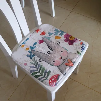 Pigūs Minkštas Rabbit Sėdynės Pagalvėlę Vaikai Kvadratinių Patalpų Valgomojo Kėdė Putų Pagalvėlės Animacinių filmų Dekoratyvinis Kėdė Pagalvėlė Studentų,40*40cm