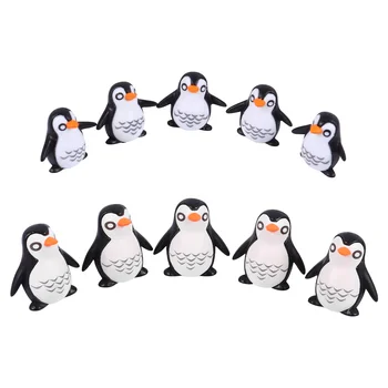 Pingvinas Gyvūnų Figūrėlės Mini Dervos Miniatiūriniai Duomenys Skulptūros Dekoro Statulėlės Arkties Ornamentlandscape Mikro Modeliai Žaislai Pav.