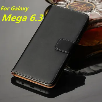 piniginės Odinis dėklas, Skirtas Samsung Galaxy Mega 6.3 i9200 atveju Prabanga Flip Cover Mega 6.3 i9208 kortelės turėtojas dėklas GG