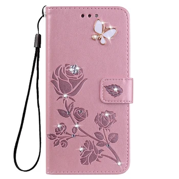 Piniginės Padengti Gėlių Odos Flip Case for Xiaomi Redmi 6A S2, Y2 7A Telefonas Atvejų