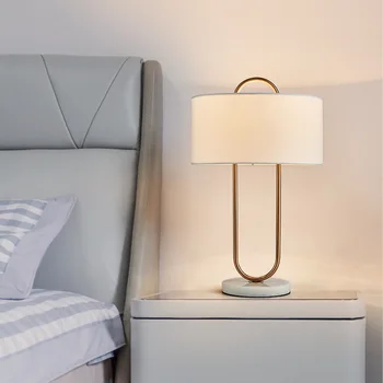 Po šiuolaikinės paprastas dailės stalo lempa Šiaurės dizaineris modelis kambarį kambarį miegamojo lovos marmuro stalo lempa