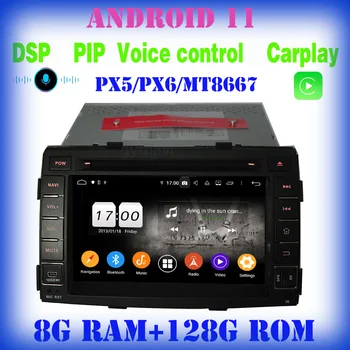PX6 Android 11 balsu Automobilių GPS dvd Grotuvas, Kia Sorento RADIJO 2009 m. 2010 m. 2011 m. 2012 m. su 4G lte 