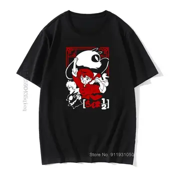 Ranma 12 Vyrų T Shirts, Anime, Manga Ryoga Rumiko Kovos Kiaulių Mielas Panda Tees Camiseta Marškinėliai Medvilnės Tees Marškinėliai