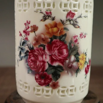 Senovės porceliano gėlių tuščiaviduriai rašiklio laikiklis porceliano rašiklio laikiklis studijų indai apdaila