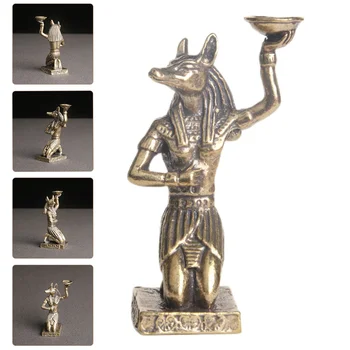 Statula Anubis Egiptas Žalvario Egipto Figurineancient Dievų Apdailos Šunų Skaičius Dekoro Skulptūros Modelį Miręs Darbalaukio Faraonas