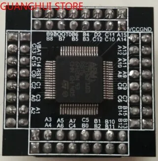 STM32F103RBT6 minimalūs sistemos valdybos adapteris valdybos chip kristalų laikrodžių osciliatoriai, pin buvo suvirinti.