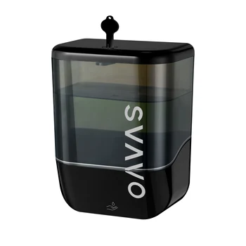SVAVO Touchless Automatinis Muilo Dozatorius, Virtuvės, Vonios, Ligoninių, Viešbučių ir Restoranų, Aptakus & Kompaktiškas Dizainas, juoda 1L