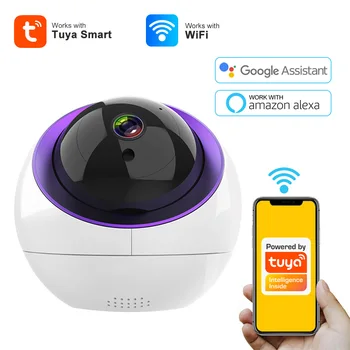 SZMYQ Tuya PTZ Kameros Smart Home Security Vaizdo Stebėjimo, IP stebėjimo kamerų Su Wifi Kamera Kūdikio stebėjimo Belaidė vidaus Patalpų vaizdo Kamera