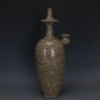 Tang dinastijos pilka žemės vertus-wringed porceliano švarų butelį,Rankomis dažyti amatų,Namo Apdaila,surinkimo ir puošmena
