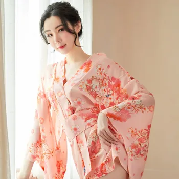 Top Fahion Moterų Sexy Namų Chalatas Nightdress Lokys Spausdinti Kimono Kostiumas Europos Ir Amerikos Erotinis apatinis Trikotažas