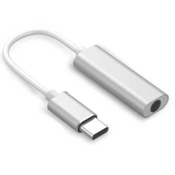 USB tipas-C-3.5 mm Stereo Lizdas Ausinių Adapteris Kabelio Išorinio Garso plokštė 