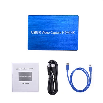Vaizdo įrašymo Plokštę 4K 60Hz HD USB3.0 HDMI Vaizdo įrašymo 1080P HDMI USB Dongle Žaidimas Live Transliacijos HDMI Užfiksuoti PC PS4 NAUJAS