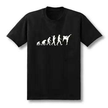 Vasarą Naujų Ape žmogaus evoliucijos Raida Taekwondo T Marškinėliai Vyrams trumpomis Rankovėmis Medvilnės Atsitiktinis Marškinėliai Evoliucijos Žmogaus T-shirts