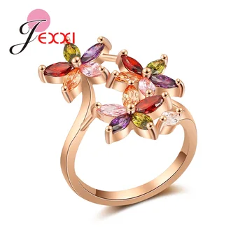 Vestuvių Kristalų Žiedai, Sužadėtuvių Žiedai, Aukso Spalvos Kubinis Cirkonis Juvelyriniai Dirbiniai Mados Naujas Prekės Ženklas Bijoux Moterų Gaisro Priedų
