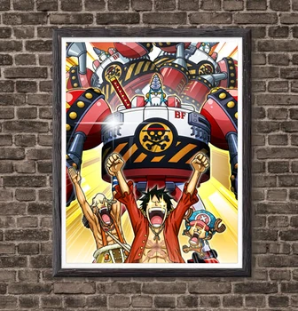 Vienas Gabalas Franky Usopp Chopper Luffy Anime Gerbėjas Meno Galerija Iliustracija Anime Fonai Plakatas,8 X 10 Cm,Pasirengę Pakabinti