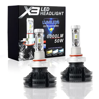 Xi2-X3 Automobilių led priekiniai žibintai H4, H7 H11 automobilių priekiniai žibintai yra universalūs led šviesos gavimas, pagaminti iš zes žetonų,gali išvesti 6000k vietoje šviesos