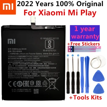 Xiao mi 100% Originalus BN39 3000mAh Baterija Xiaomi Mi Žaisti BN39 Aukštos Kokybės Telefoną Pakeisti Baterijas +Įrankiai