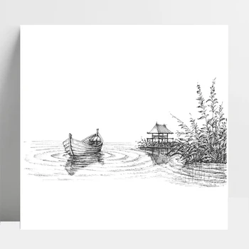 ZhuoAng Valtis Upės Aišku, Antspaudą Scrapbooking Gumos Antspaudas Antspaudas Popieriniai laivai, Aišku, Antspaudai Kortelės Priėmimo