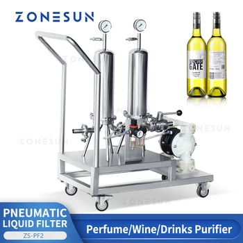 ZONESUN Kvepalai Filtras Pneumatinės Sprogimų Vyno Valytuvas Filtravimo Sistema Kvepalų Diafragma Siurblys Antistatikas ZS-PF2