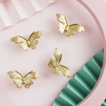 Šiaurės prabangių prancūzijos golden butterfly Žalvario Rankena spinta durų spintos stalčių staliukas vario rankena