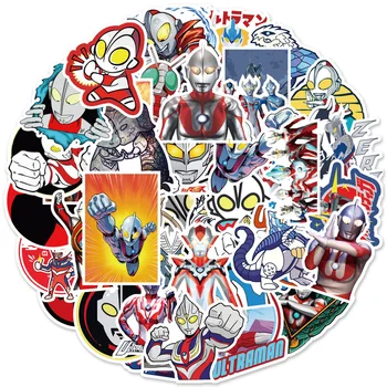10/30/50pcs Anime Ultraman Lipdukai Vaikams, Žaislai, Grafiti, Bagažo Dviratis, Riedlentė Lipdukai Vandeniui Vaikams, Žaislas, Grafiti, Lipdukai