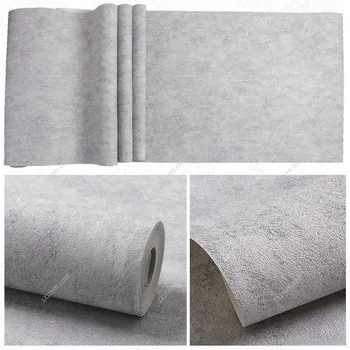 10M, Pilkas Betonas Tapetai, 3D Šiuolaikinės Tekstūra Šiferis Plaunami Tapetai, Cementas