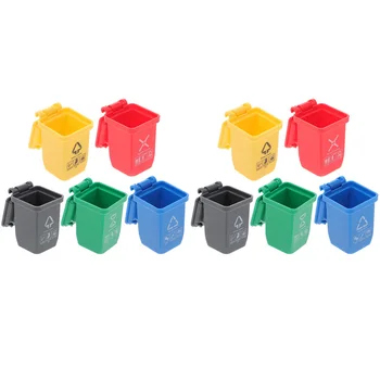 10vnt Mini Šiukšliadėžės Modelis Lėlės Namas Šiukšlių Rūšiavimo Modelis Šiukšlių Dėžę Scena Modelio Vaikų Žaislas Mokymo Pažinimo Rekvizitai