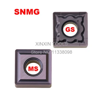 10vnt SNMG120408-MS/SNMG120408-GS karbido įdėklai CNC tekinimo įrankis staklės, pjovimo aukštos kokybės apdirbimo įterptiniams