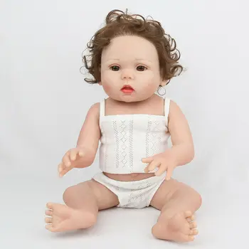 18-colių Silikono Reborn Baby Jaunikliai Mergina Lėlės Tikroviškos Lėlės, Vonios Žaislai, Vaikiška Berniukas Žaislai Dovana