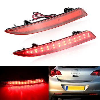 1Pair Raudona Objektyvo Galinio Bamperio Atšvaito LED Stabdžio Stabdymo Šviesos Opel, Vauxhall Astra J 5D HB 09-12