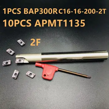 1PCS BAP300R C16-16-200-2T HSS vidinis skersmuo pjovimo peties frezavimo pjovimo juosta + 10VNT APMT1135 tekinimo įrankis karbido įrankis