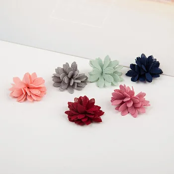 2cm Mini veltinio audinio Gėlių Rankų darbo gėlių Plaukų Gėlės vestuvių gėlę Boutique Plaukų Aksesuarai