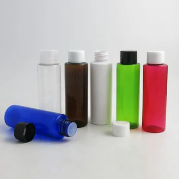 30 x 100 ml PET Plastiko kremo dozavimo butelis su plastiko dangteliu mėlynos spalvos gintaro žalios spalvos aiškios raudonos odos priežiūros šampūnas bakas