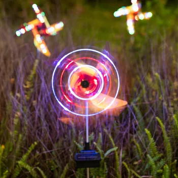 32LED Saulės vėjo malūnas Spalvinga Vejos Lempos Lauko Dekoras atsparus Vandeniui Naktį Šviesos diodų (LED) Vietoje Šviesos Sodas Kraštovaizdžio Lempos