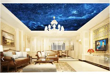 3d foto tapetai, 3d lubų, sienų freskomis tapetai, Dangus mėlynas nakties sapnas kambarį lubų freskomis 3d kambario tapetai