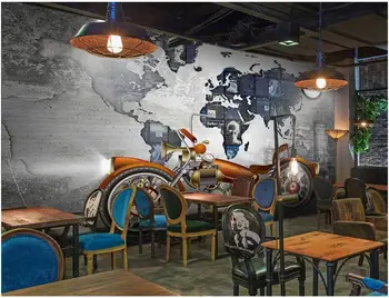 3d foto tapetai Motociklų lenktynių retro užsakymą freskos namų dekoro tapetai kambarį ant Sienos lipdukas