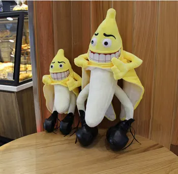 40cm ir 80cm Juokinga naujiena blogis bananų vyras įdaryti pliušinis žaislas mielas minkštas vaisių, bananų lėlės modelis vestuvių valentino dienos dovana vaikams