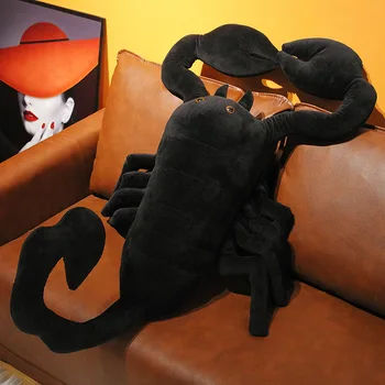 45-120cm Modeliavimas Skorpionas Pliušinis Sudėtinga Žaislas Llifelike Iškamšos Juodoji Našlė Minkštos Pagalvės Lėlės Gimtadienio Dovana Vaikams