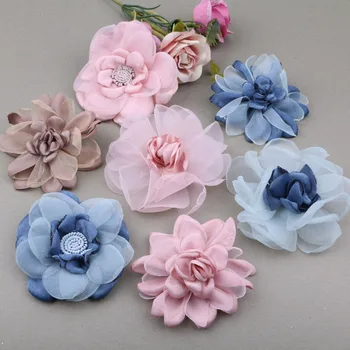 5vnt Rankų darbo plaukų aksesuarai, medžiagos, siūlai, gėlių gazas sijonas priedai corsage batai gėlių princesė šukuosena apdaila