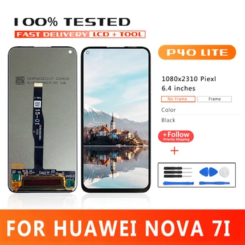 6.4 Colių Ekrano ir HUAWEI Nova 7i LCD Ekranas Jutiklinis Ekranas skaitmeninis keitiklis Asamblėjos Replacment Už 