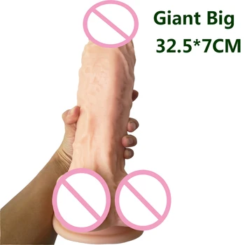 7cm Milžinišką Super Vibratorių didelis Didelis Tikroviškas Dildo Su Stipri Siurbimo Taurės Analinis Užpakalis suaugusiųjų Sekso Žaislas, Ilgai dildo Moterims