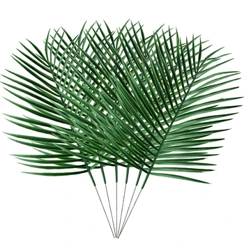 8pcs/set Dirbtinių Palmių Lapų, Stiebų Dirbtiniais Atogrąžų Palmių Lapai Modeliavimas Žalieji Augalai Namų, Sodo Puošmena