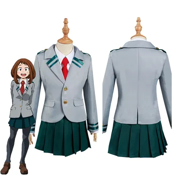 Anime Mano Herojus akademinės bendruomenės OCHACO URARAKA Cosplay Japonijos Klasės mokyklines Uniformas Suknelė Drabužius Vaikas, Vaikai