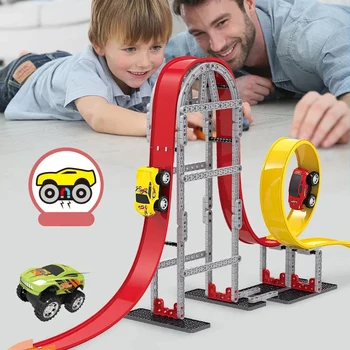 Anti-gravity Magnetinių Bėgių Automobilio Surinkti Inercinės Kelio Automobiliu Žaislas Berniukui, Mergina Vaikų Švietimo Interaktyvūs Žaislai Berniukas