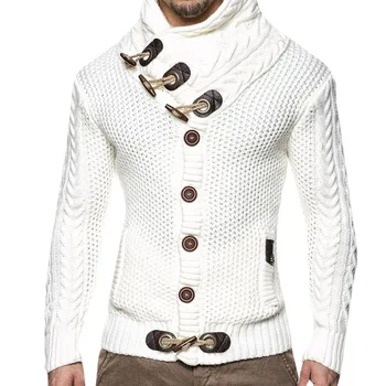 Aukšta Apykaklė Vyrų Cardigan Megztinis Europoje ir Amerikoje Vyrų Trikotažas Rudens ir Žiemos Eilėje Mygtuką Megzti Paltai